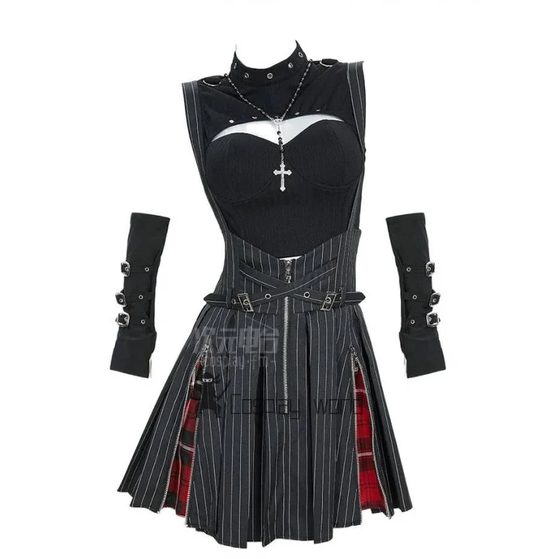 Anime Death Note Cosplay Costumes Mihaisha Wig Gothic Dress Necklace Gloves Casual Uniform Halloween Performance Party Clothes
Anime Death Note Cosplay Costumes Mihaisha Wig Gothic Dress Necklace Gloves Casual Uniform Halloween Performance Party Clothes