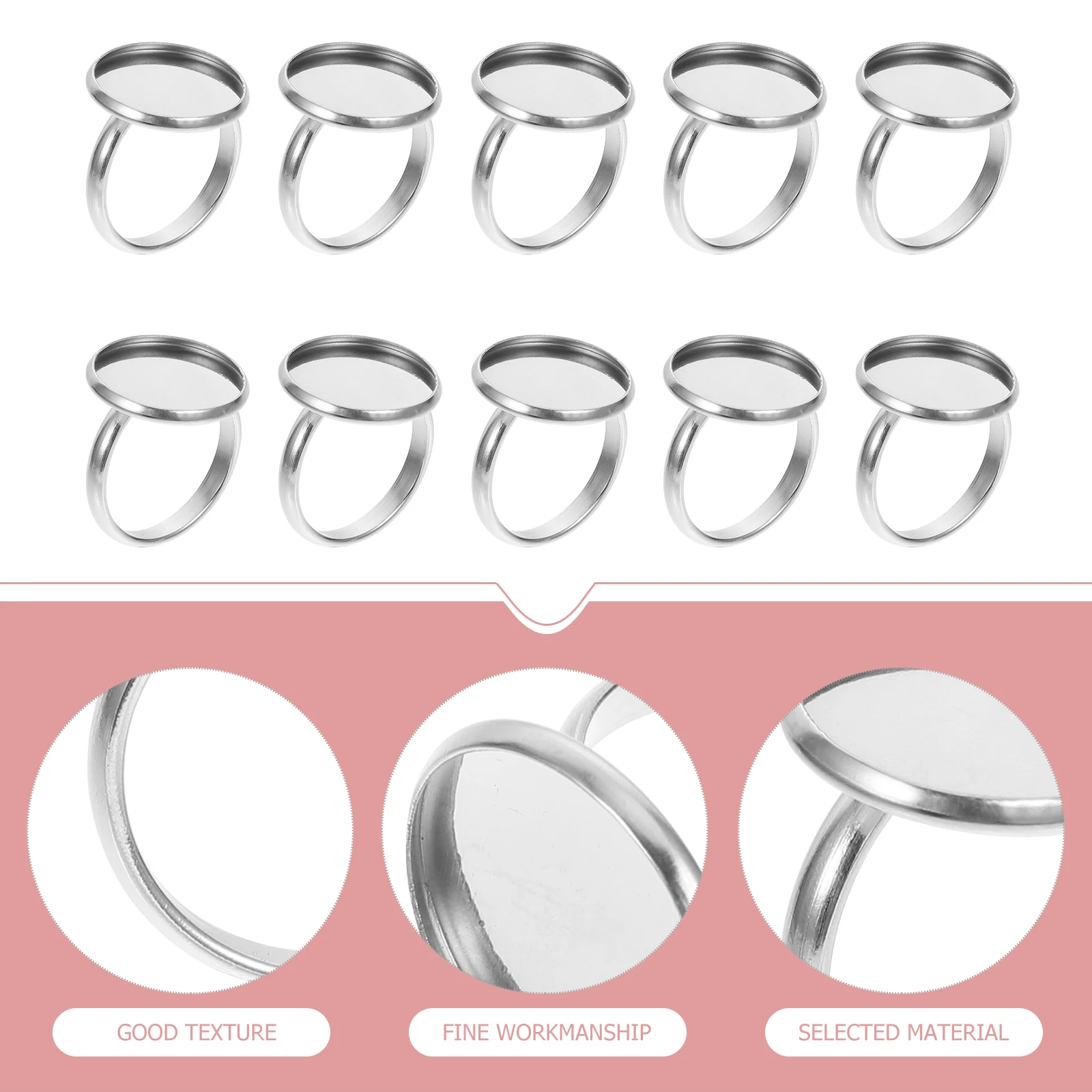 10pcs Holder Steel Base Jewelry Making Adjustable Compact DIY Diy Ring Base Adjustable Ring Holder Craft Supplies
10pcs Holder Steel Base Jewelry Making Adjustable Compact DIY Diy Ring Base Adjustable Ring Holder Craft Supplies