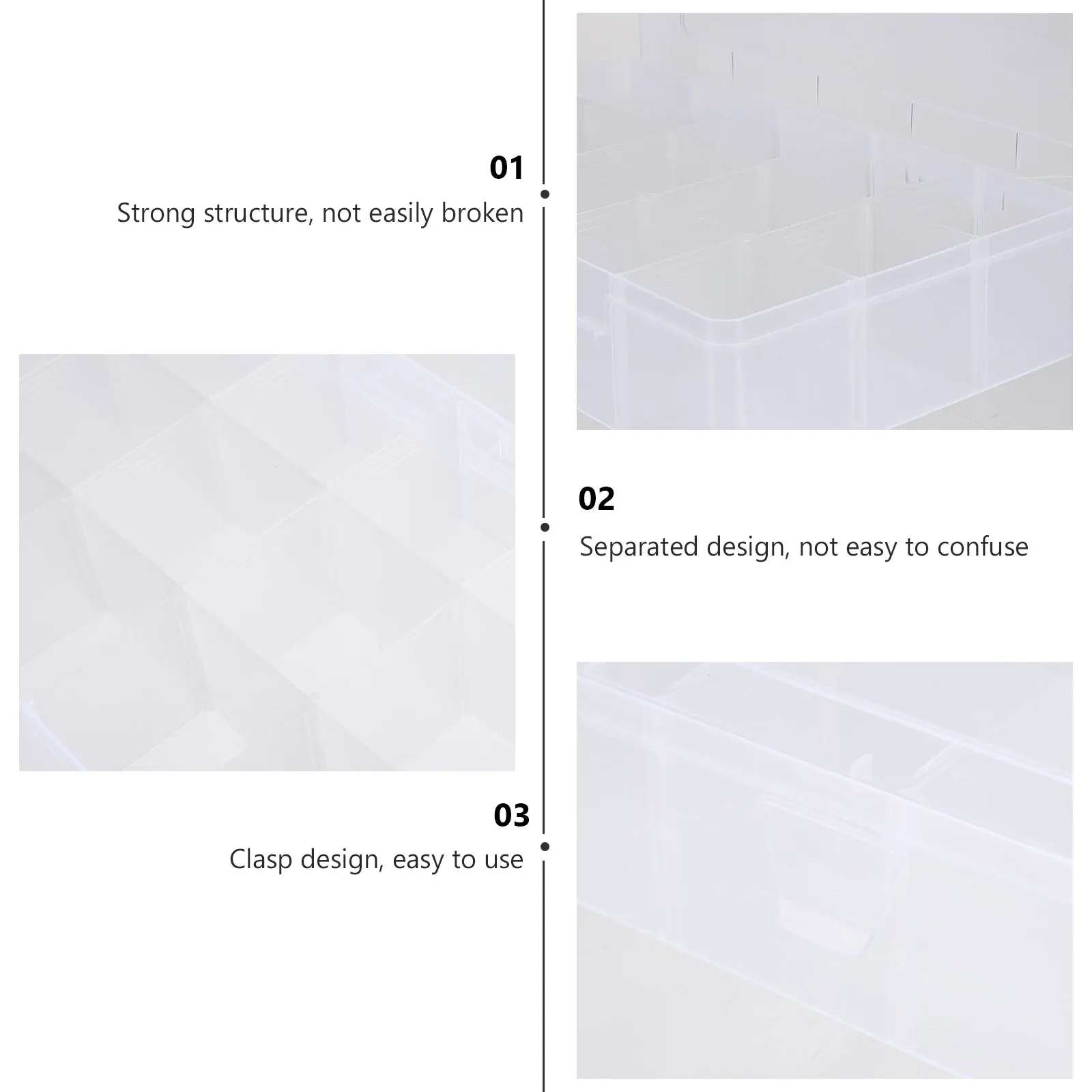 Compartment Storage Box Transparent Plastic Jewelry Organizer Adjustable Grids Environmentally Friendly Pp Divider Boxes
Compartment Storage Box Transparent Plastic Jewelry Organizer Adjustable Grids Environmentally Friendly Pp Divider Boxes