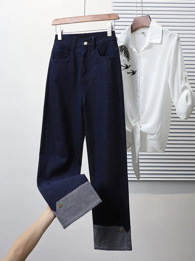 High Waist Straight Leg Denim Jeans Color Blo Cuffed Slim Fit Women plus Size Elastic Stretchy Casual Long Pants
High Waist Straight Leg Denim Jeans Color Blo Cuffed Slim Fit Women plus Size Elastic Stretchy Casual Long Pants