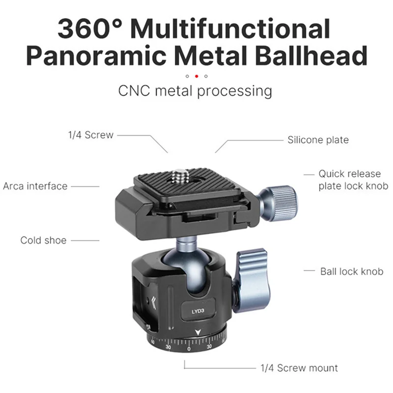 【NEW LISTING】2X Universal Tripod Ball Pan-Tilt Quick Release 360°Ball Pan-Tilt W Arca +Cold Shoe Mount For DSLR Camera Tripod Mo
【NEW LISTING】2X Universal Tripod Ball Pan-Tilt Quick Release 360°Ball Pan-Tilt W Arca +Cold Shoe Mount For DSLR Camera Tripod Mo