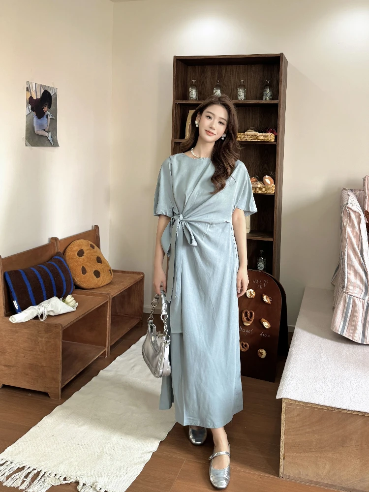 New NTS97 Asymmetric Simple Japanese Style Long Dress Spring Summer Commute Belted Dress Women's Fashion Cotton Blend Skirt
New NTS97 Asymmetric Simple Japanese Style Long Dress Spring Summer Commute Belted Dress Women's Fashion Cotton Blend Skirt