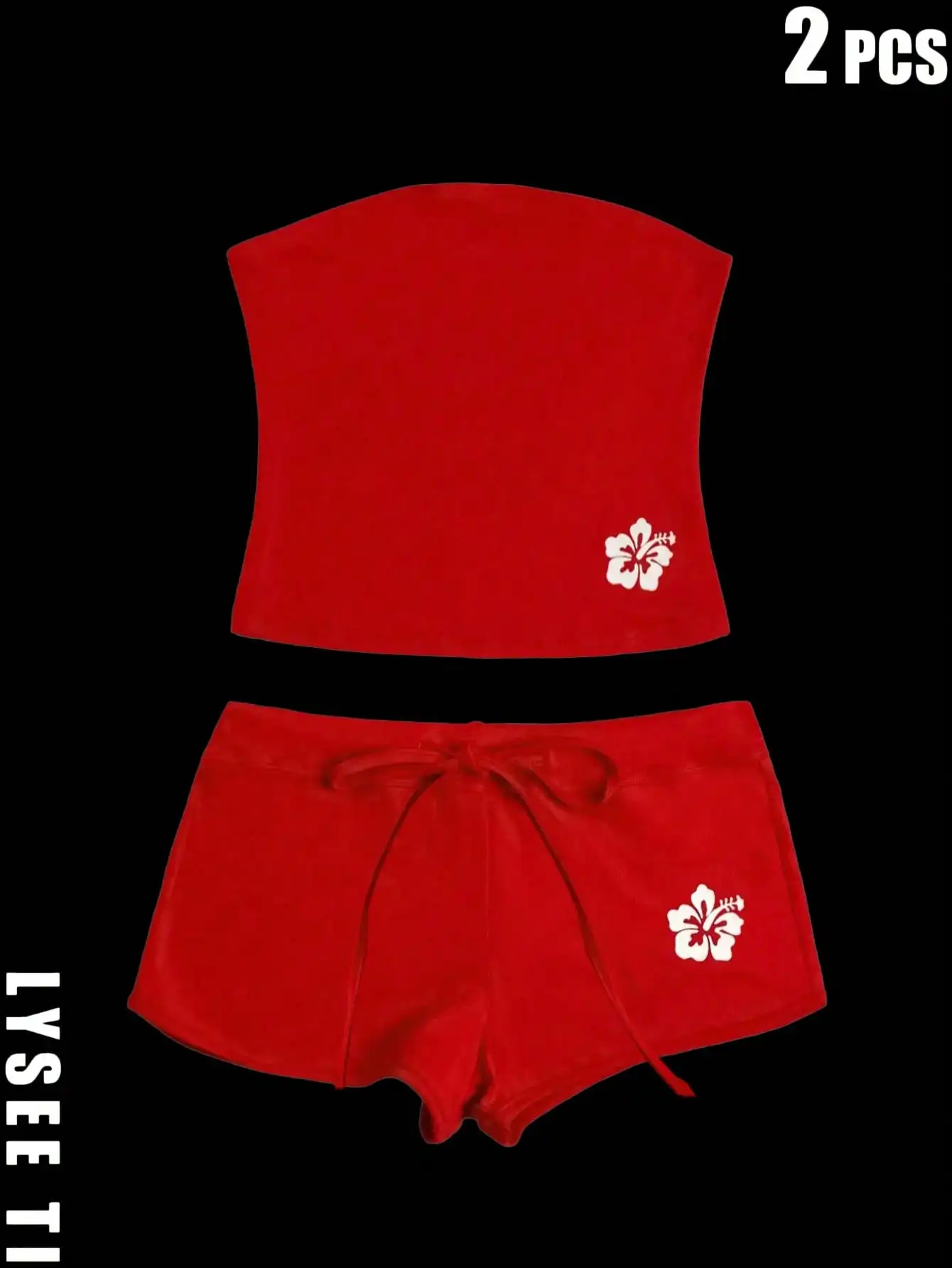 Комплект из 2 красных топов с открытой спиной и шорт с цветочным принтом Y2K, летний пляжный наряд для женщин
Комплект из 2 красных топов с открытой спиной и шорт с цветочным принтом Y2K, летний пляжный наряд для женщин