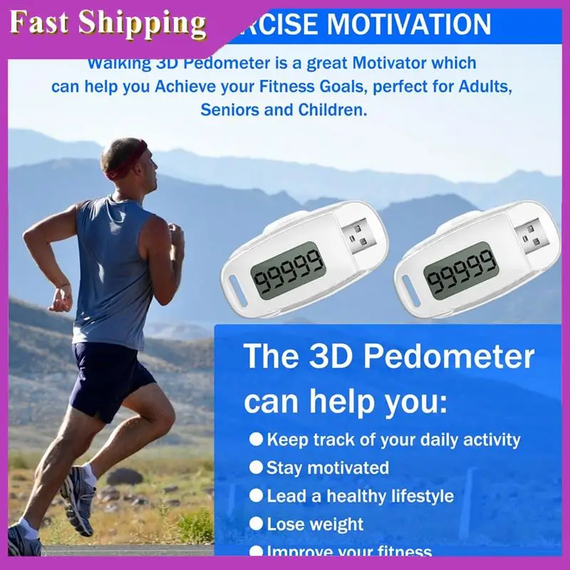 ABRI-2Pcs 3D Pedometer Step Counter For Walking USB Rechargeable Step Tracker With Removable Clip And Lanyard Durable
ABRI-2Pcs 3D Pedometer Step Counter For Walking USB Rechargeable Step Tracker With Removable Clip And Lanyard Durable