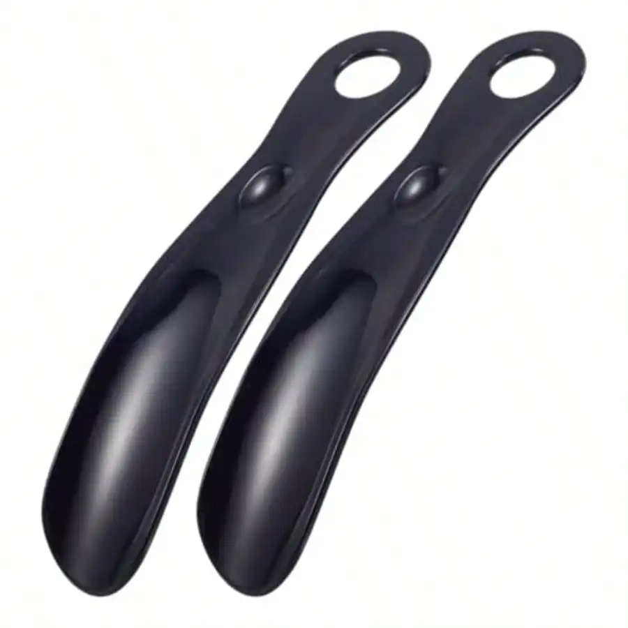 Travel-Friendly Shoe Horns For Sneakers Dress Shoes Sandals; Plastic Material Black Color Long Handle Design For Easy Use
Travel-Friendly Shoe Horns For Sneakers Dress Shoes Sandals; Plastic Material Black Color Long Handle Design For Easy Use