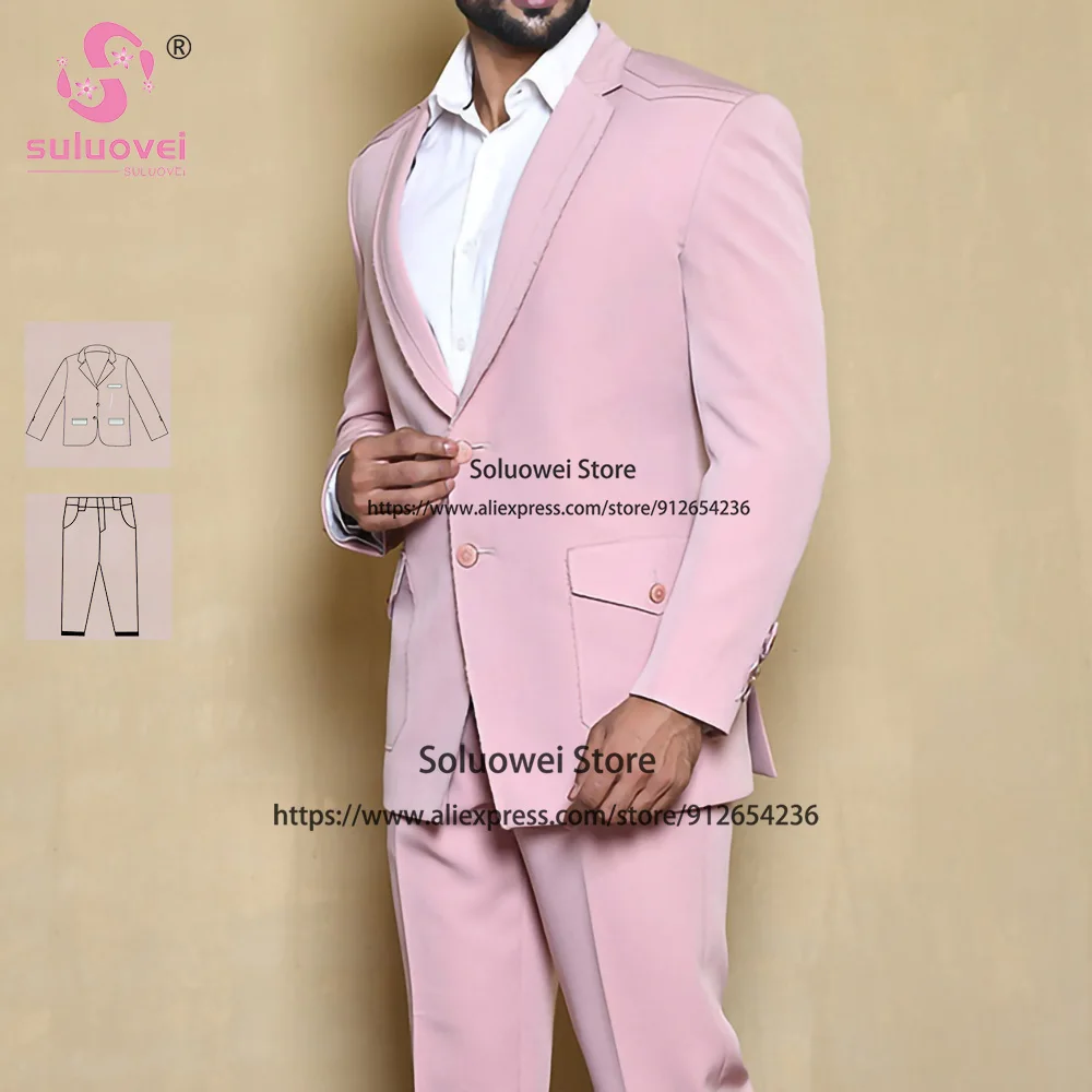 High Quality Suits For Men Slim Fit Fashion 2 Piece Jacket Pants Set Formal Groom Wedding Party Banquet Tuxedo Vestidos De Novia
High Quality Suits For Men Slim Fit Fashion 2 Piece Jacket Pants Set Formal Groom Wedding Party Banquet Tuxedo Vestidos De Novia