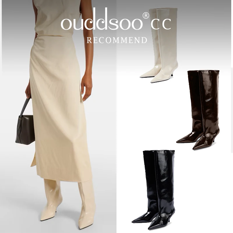 Ods Black Brown Design Pointed Toe Women Knee-High Boots Designer Party Street Long Booties Thin Low Heels Shoes Zapatos Mujer46
Ods Black Brown Design Pointed Toe Women Knee-High Boots Designer Party Street Long Booties Thin Low Heels Shoes Zapatos Mujer46