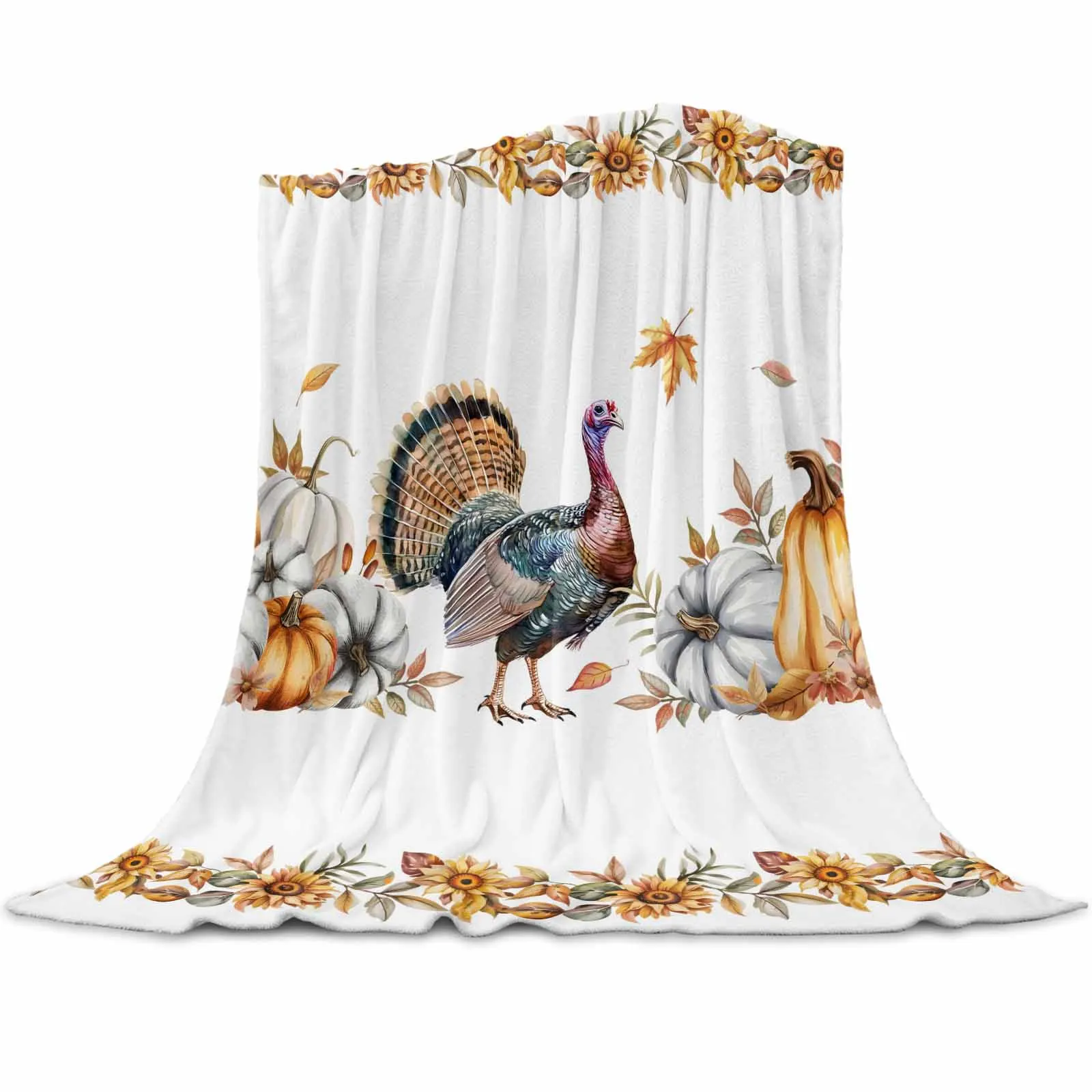 Thanksgiving Pumpkin Turkey Throws Blankets for Sofa Bed Winter Soft Plush Warm Family Friends Holiday Gifts
Thanksgiving Pumpkin Turkey Throws Blankets for Sofa Bed Winter Soft Plush Warm Family Friends Holiday Gifts