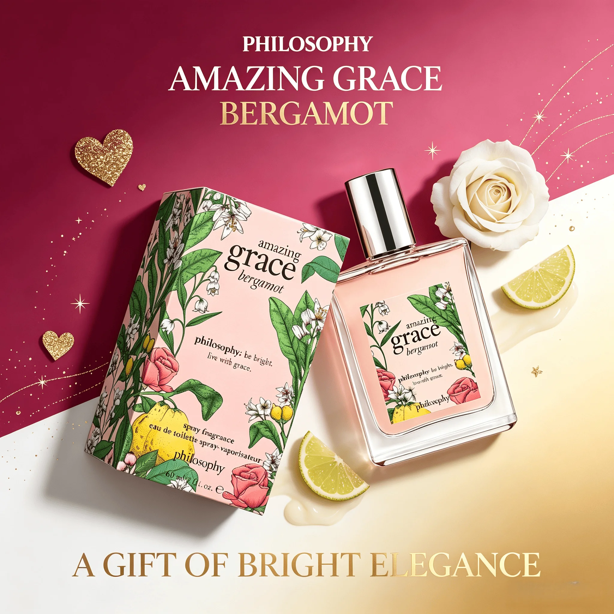 Philosophy Amazing Grace Bergamot Women's Perfume Long Lasting Bright Gentle Scent For Daily Everyday Wear
Philosophy Amazing Grace Bergamot Women's Perfume Long Lasting Bright Gentle Scent For Daily Everyday Wear