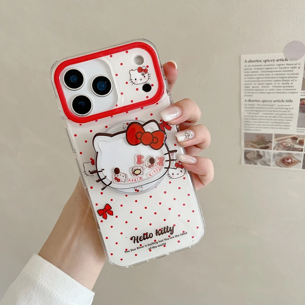 Cute Sanrio Hello Kitty Magnetic Grip Holder Magsafe Wireless Charge Phone Case For iPhone 17 16 15 14 13 Pro Max Hard Cover
Cute Sanrio Hello Kitty Magnetic Grip Holder Magsafe Wireless Charge Phone Case For iPhone 17 16 15 14 13 Pro Max Hard Cover