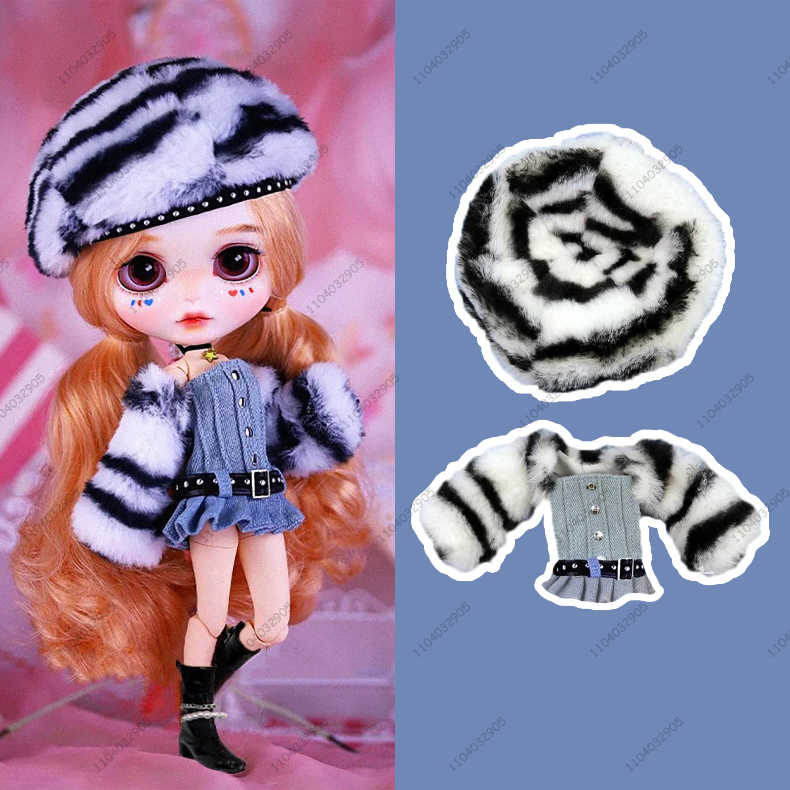 Blyth Doll 19 Joints Body 30CM 1/6 Doll Clothes Azone Fuzzy Zebra Leopard Print Hot Girl Denim Short Shirt Suit Girl Gift Toy
Blyth Doll 19 Joints Body 30CM 1/6 Doll Clothes Azone Fuzzy Zebra Leopard Print Hot Girl Denim Short Shirt Suit Girl Gift Toy