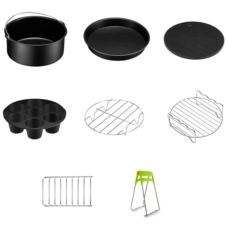 Cake Grill Parts Cake Grill With Skewers Silicone Mat, Non-Stick, Dishwasher Safe, Universal Fit 3.5QT-5.8Qt 7 Inch Air Fryer
Cake Grill Parts Cake Grill With Skewers Silicone Mat, Non-Stick, Dishwasher Safe, Universal Fit 3.5QT-5.8Qt 7 Inch Air Fryer