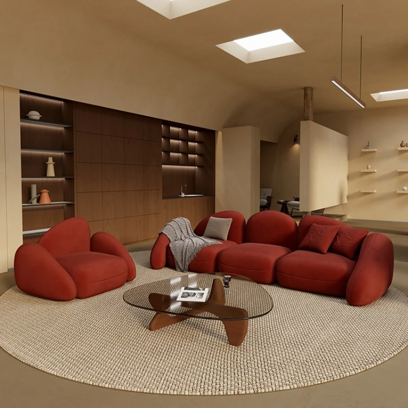 Special-shaped straight-row sofa burgundy beauty salon hotel lobby homestay beauty salon office lounge area reception
Special-shaped straight-row sofa burgundy beauty salon hotel lobby homestay beauty salon office lounge area reception