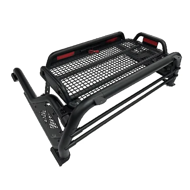Stainless Steel Truck Bed Rack with Roll Bar and Luggage Basket Pickup Truck Heavy Duty Black Easy Installation
Stainless Steel Truck Bed Rack with Roll Bar and Luggage Basket Pickup Truck Heavy Duty Black Easy Installation