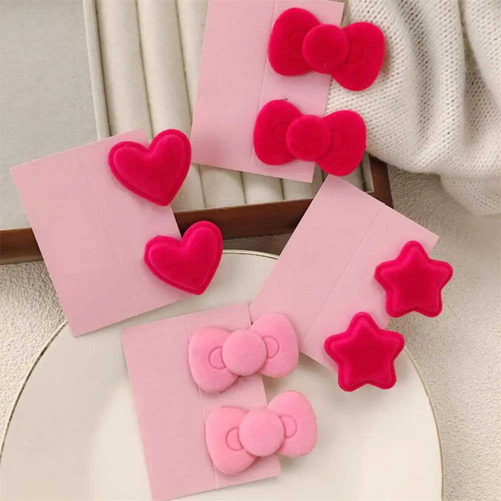 1 Pair Hair Clips Bowknot Heart Star Shape Hair Pins Velvet Material Cover Side Bangs Hairpins Hair Accessories
1 Pair Hair Clips Bowknot Heart Star Shape Hair Pins Velvet Material Cover Side Bangs Hairpins Hair Accessories