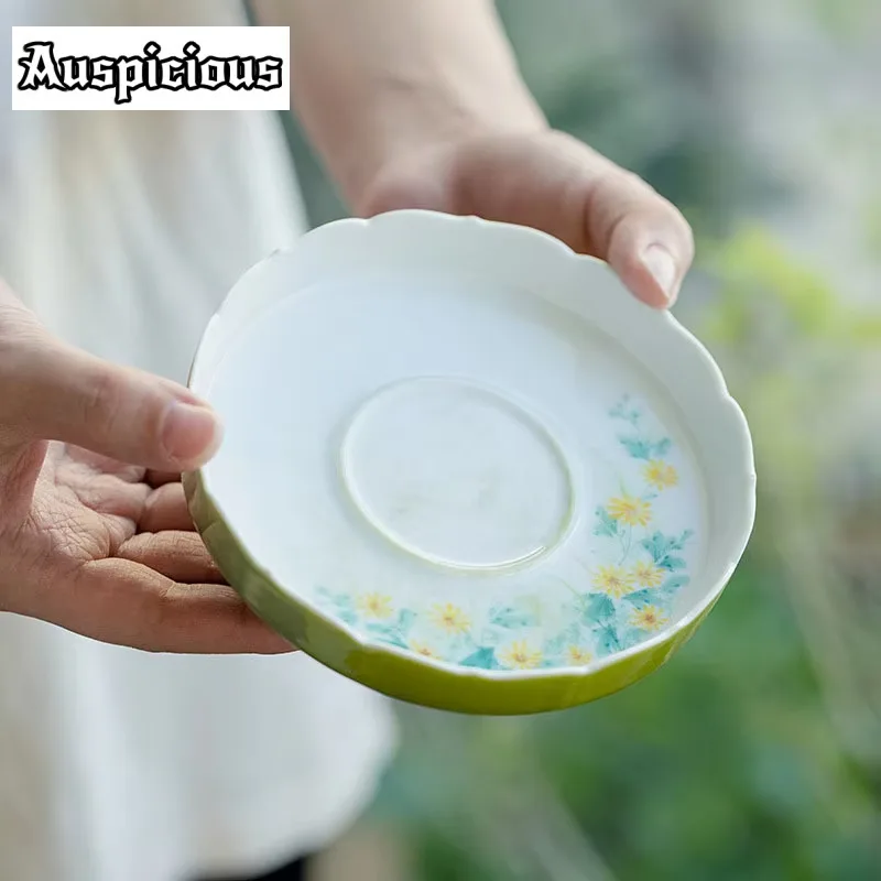 Apple Green High Foot Petal Pot Bearing Plate Pure Hand-painted Small Daisy Ceramic Dry Bubble Table Tea Tray Fruit Sanck Plate
Apple Green High Foot Petal Pot Bearing Plate Pure Hand-painted Small Daisy Ceramic Dry Bubble Table Tea Tray Fruit Sanck Plate