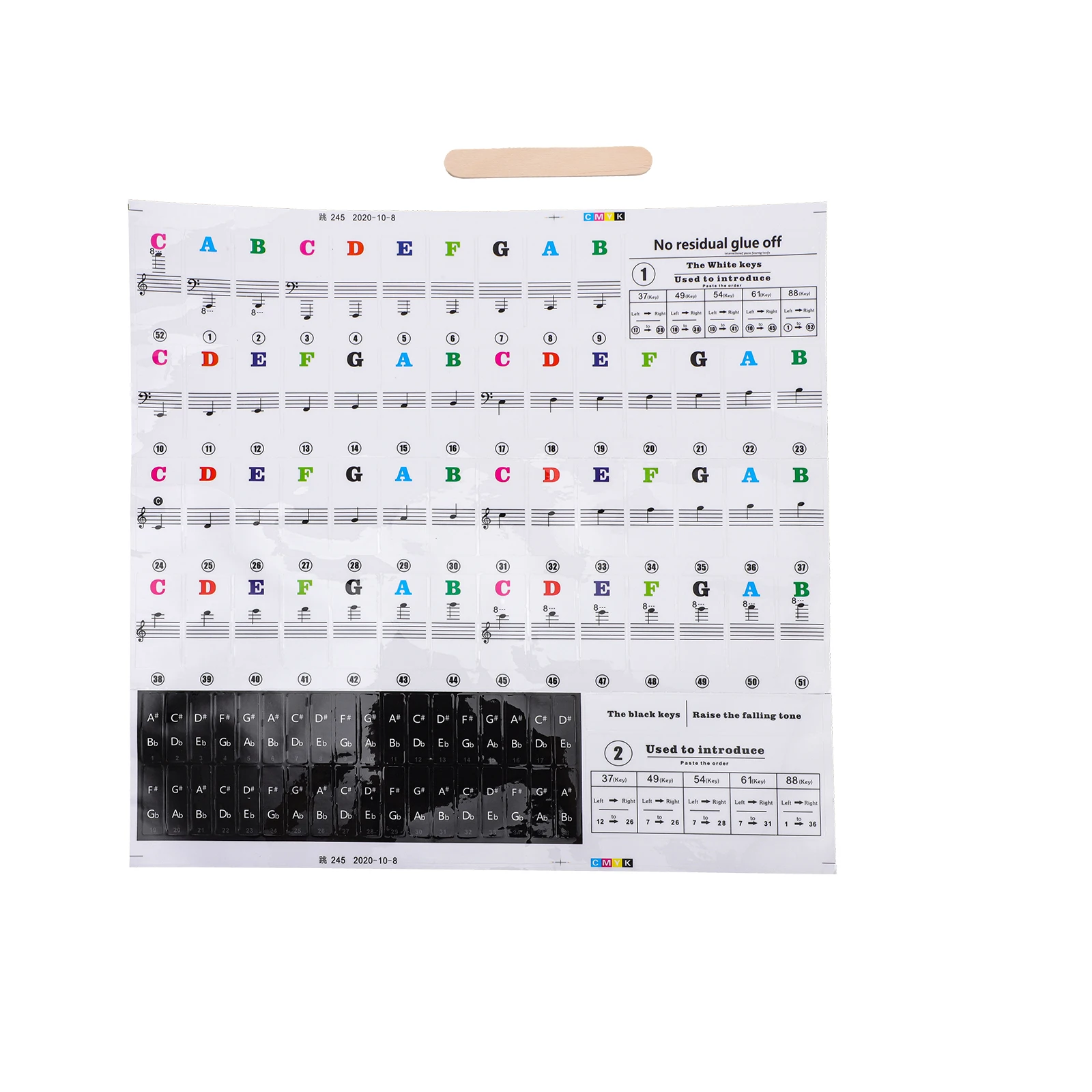 88 Key Piano Stickers Keyboard Decals for Beginner Mini Suitable Most Piano Play Method Fine Design
88 Key Piano Stickers Keyboard Decals for Beginner Mini Suitable Most Piano Play Method Fine Design