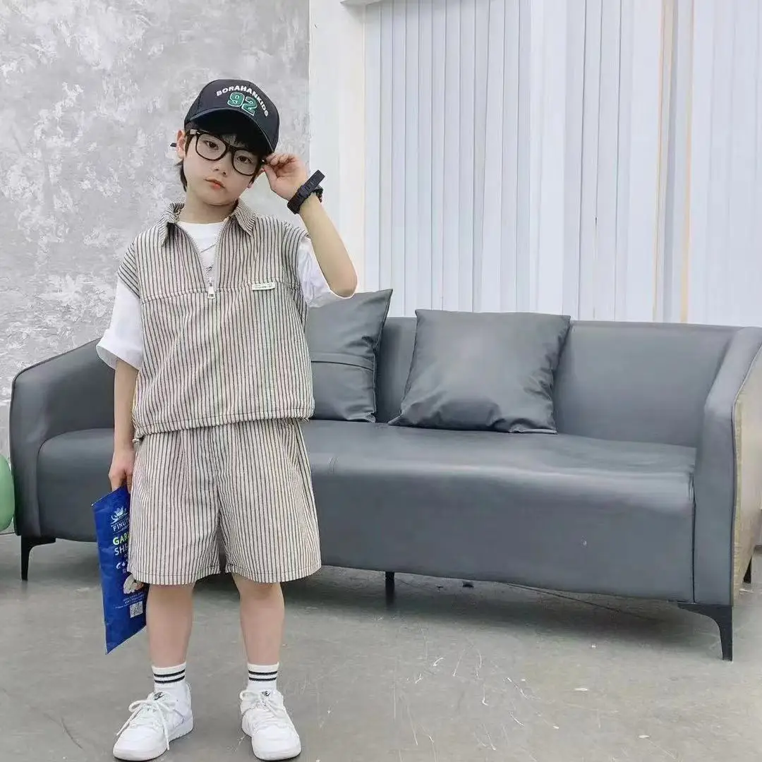 Teenage Boy Summer Stripe Outfits Baby Kid Children New Polo Set Boy Thin Short Sleeves Patchwork Shirt +Shorts 2 Pc Casual Suit
Teenage Boy Summer Stripe Outfits Baby Kid Children New Polo Set Boy Thin Short Sleeves Patchwork Shirt +Shorts 2 Pc Casual Suit