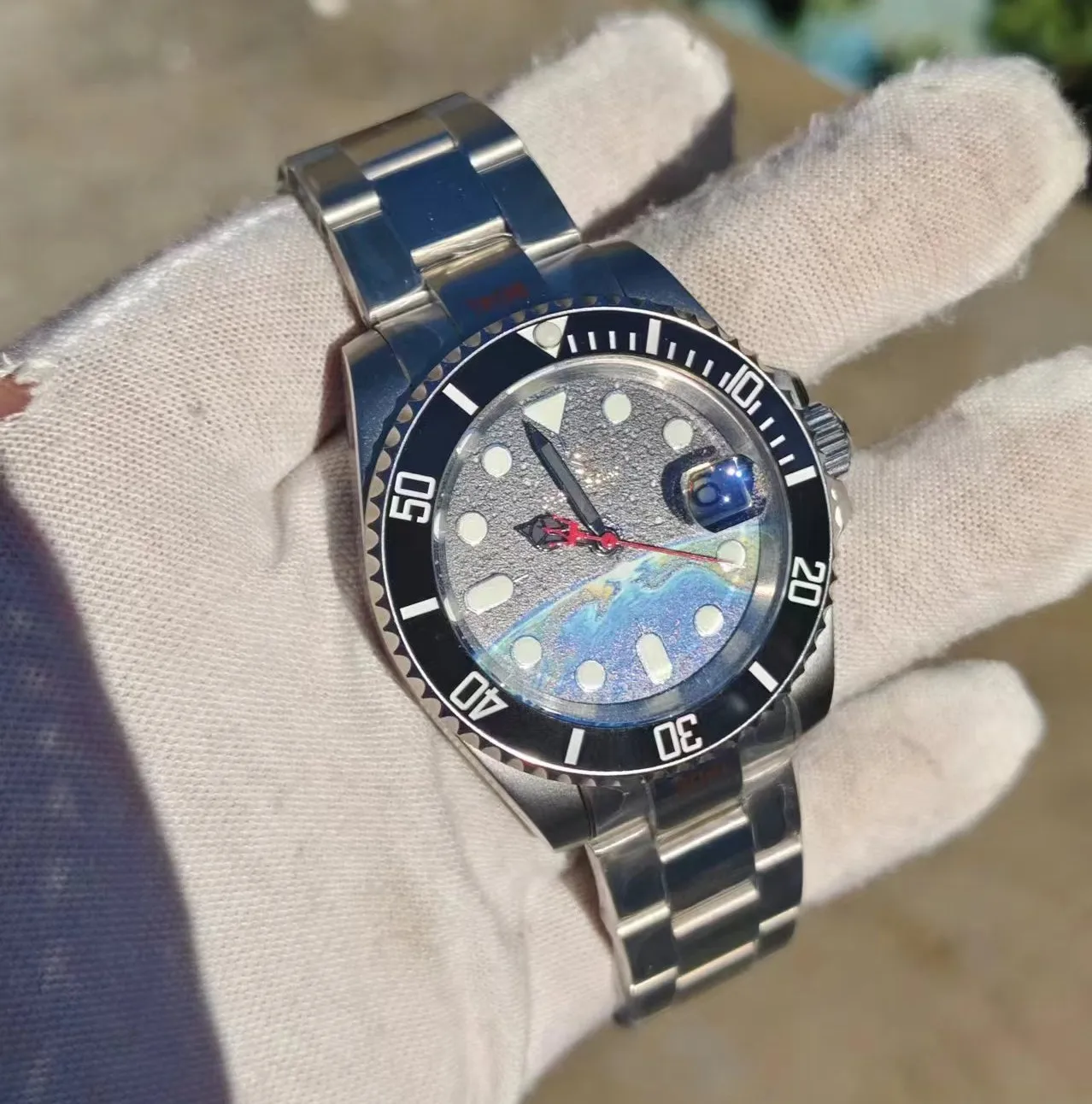2024-Men's sports watch Japanese NH35 automatic movement sapphire glass ceramic bezel super luminous dial.
2024-Men's sports watch Japanese NH35 automatic movement sapphire glass ceramic bezel super luminous dial.