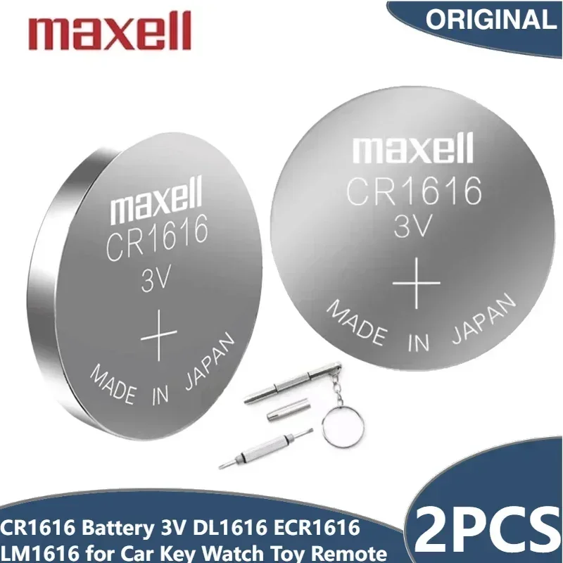 2PCS MaxeII CR1616 Lithium Button Battery Coin Cell Batteries 3V DL1616 ECR1616 LM1616 CR 1616 for Watch Toy Remote Car Key
2PCS MaxeII CR1616 Lithium Button Battery Coin Cell Batteries 3V DL1616 ECR1616 LM1616 CR 1616 for Watch Toy Remote Car Key