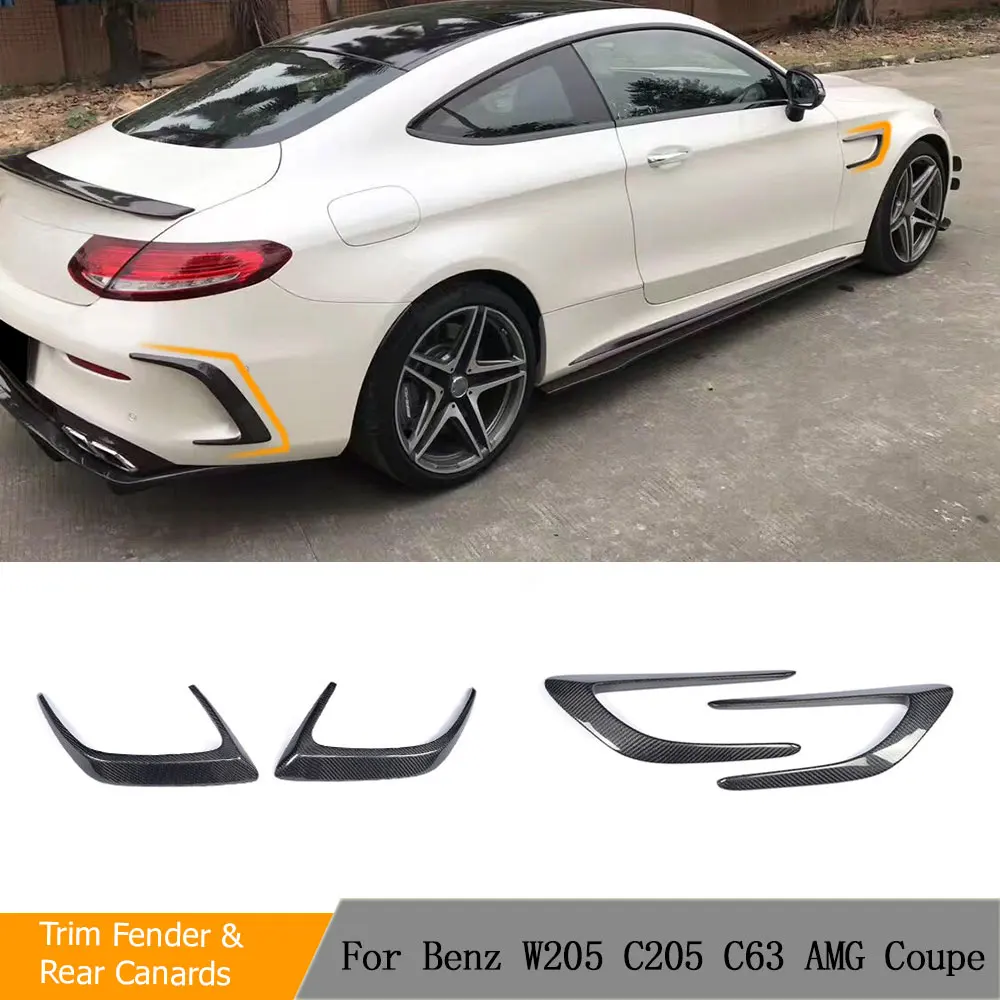 Carbon Fiber Car Front Side Trims Fender Vents Rear Canards for Mercedes Benz C Class W205 C205 C63 AMG Coupe 2-Door 2015-2017
Carbon Fiber Car Front Side Trims Fender Vents Rear Canards for Mercedes Benz C Class W205 C205 C63 AMG Coupe 2-Door 2015-2017