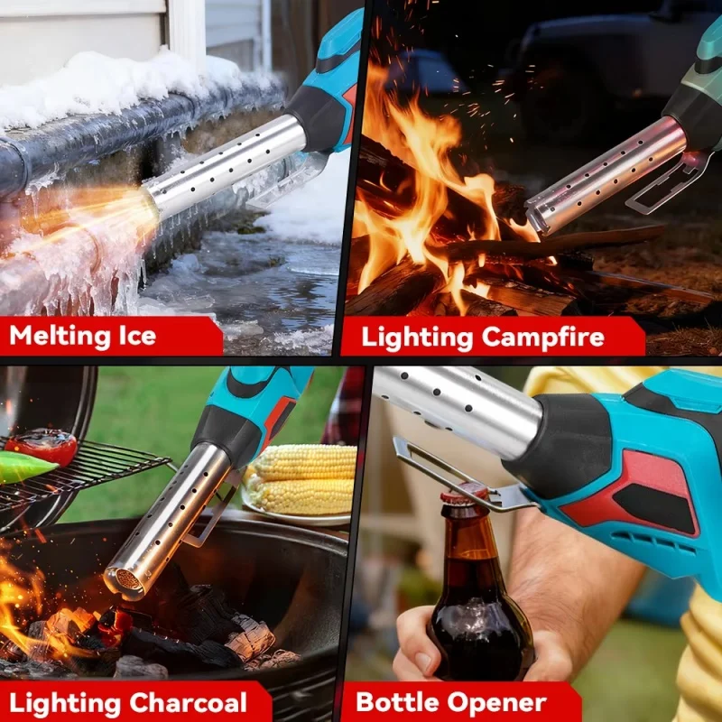 400W Cordless Fire Starter Charcoal Starter BBQ Tool Chemical Free Heated Air with Built-In Blower for Makita 18V Battery
400W Cordless Fire Starter Charcoal Starter BBQ Tool Chemical Free Heated Air with Built-In Blower for Makita 18V Battery