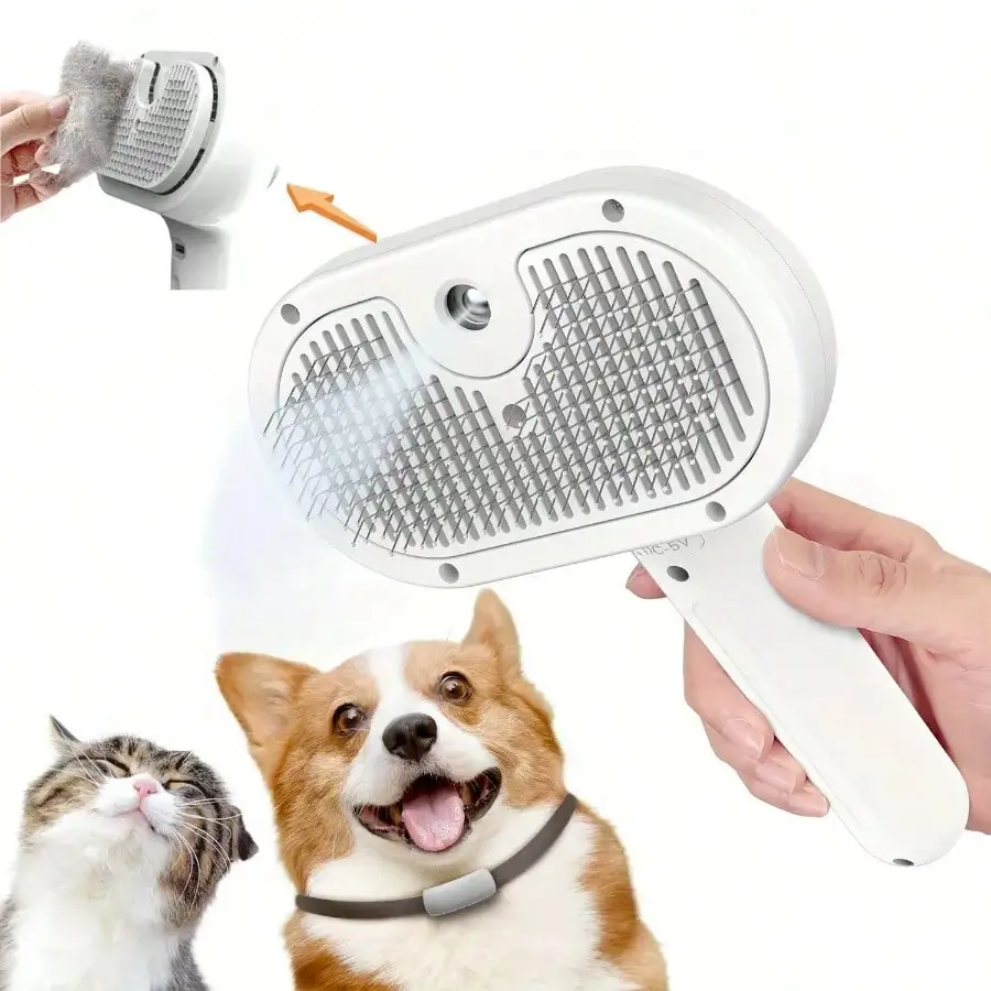 Upgraded Pet Spray Grooming Comb Steamy Floating Hair Removal Cleaning Steam Brush Styling For Dogs Cats Accessories
Upgraded Pet Spray Grooming Comb Steamy Floating Hair Removal Cleaning Steam Brush Styling For Dogs Cats Accessories