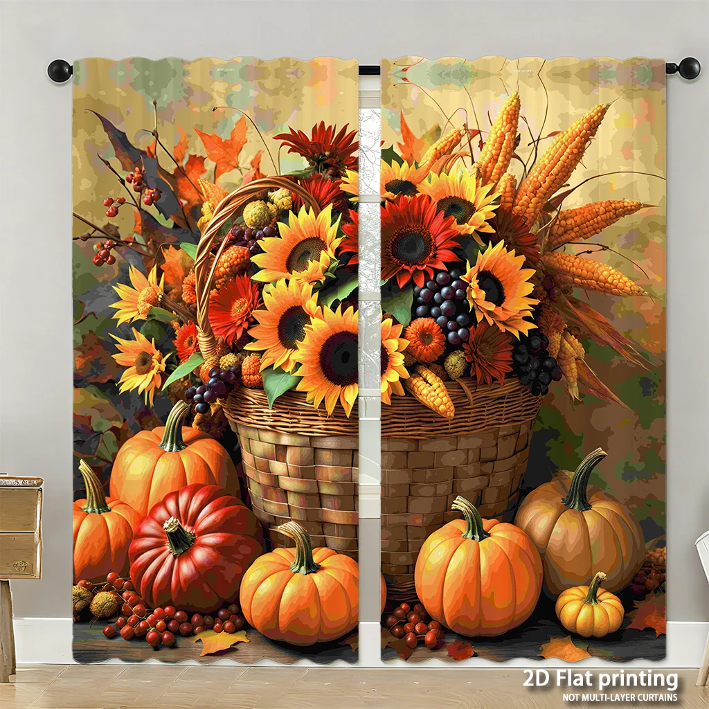 2-piece set of high-definition digital printed curtainsautumncolorfuloilpaintingstylepumpkinflowerbasketHome decoration style
2-piece set of high-definition digital printed curtainsautumncolorfuloilpaintingstylepumpkinflowerbasketHome decoration style