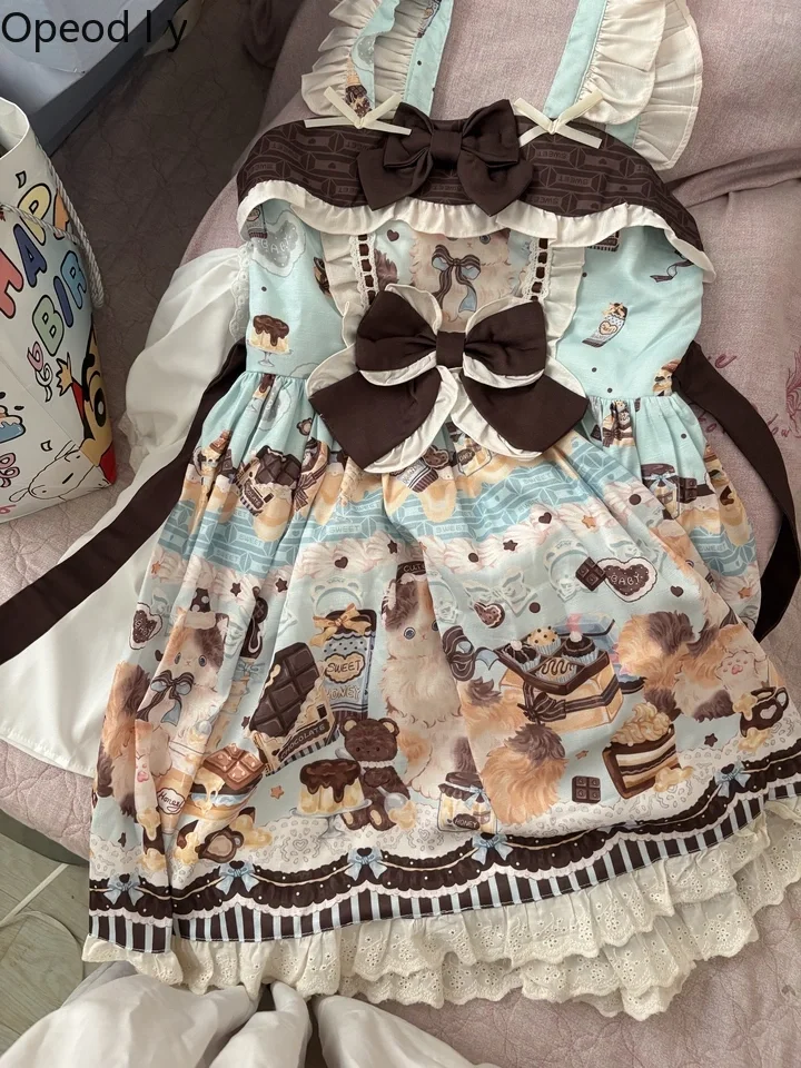 Original Lolita Dress Spring Summer New Sweet Cartoon Print Cute Girls Elegant Princess Ancient Feeling Jsk Daily Lo Dress
Original Lolita Dress Spring Summer New Sweet Cartoon Print Cute Girls Elegant Princess Ancient Feeling Jsk Daily Lo Dress