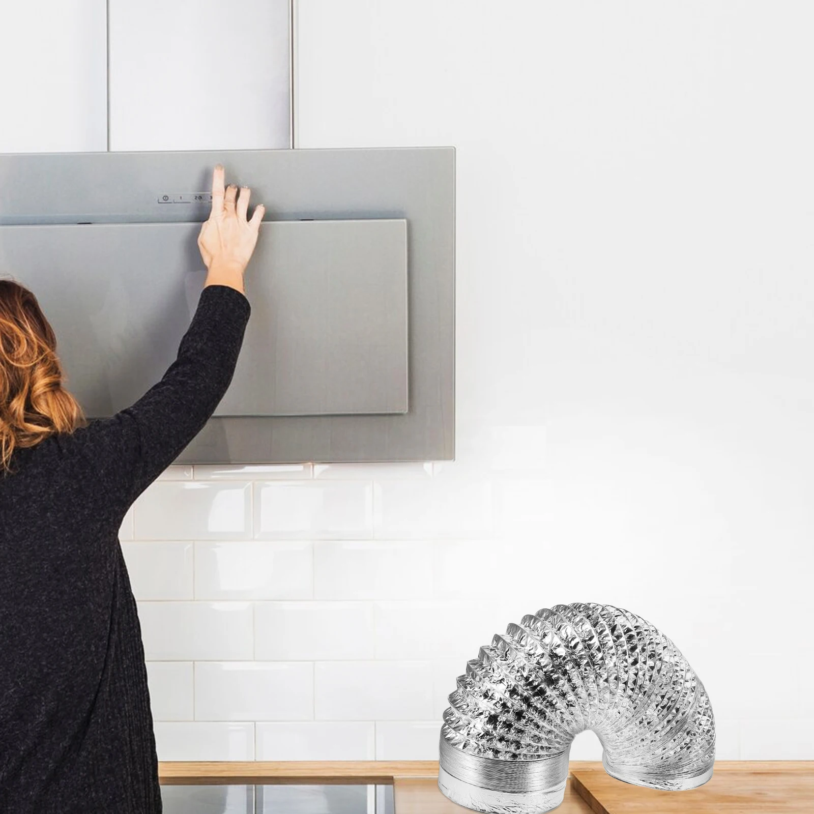 Flexible Chimney Flue Range Hood Vent Hose Exhaust Pipe Metal Stove Flue Extension Heating Gas Piping Kitchen Bathroom Practical
Flexible Chimney Flue Range Hood Vent Hose Exhaust Pipe Metal Stove Flue Extension Heating Gas Piping Kitchen Bathroom Practical