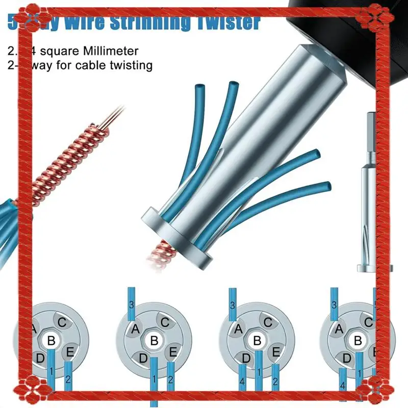 3Pcs Wire Twister Tool For Drill - 3 Way/ 5 Way Wire Stripper And Electrical Wire Twister Tool For Power Drill Spare Parts
3Pcs Wire Twister Tool For Drill - 3 Way/ 5 Way Wire Stripper And Electrical Wire Twister Tool For Power Drill Spare Parts