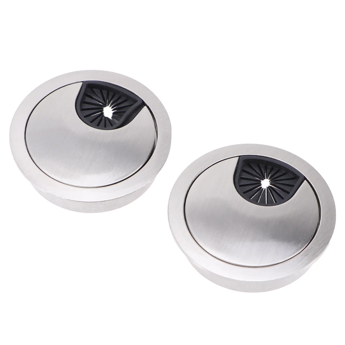 2Pcs Round Computer Desk Cable Cord Hole Cover Zinc Alloy Wiring Outlet Cover Silver with Black Plastic Abrasion
2Pcs Round Computer Desk Cable Cord Hole Cover Zinc Alloy Wiring Outlet Cover Silver with Black Plastic Abrasion
