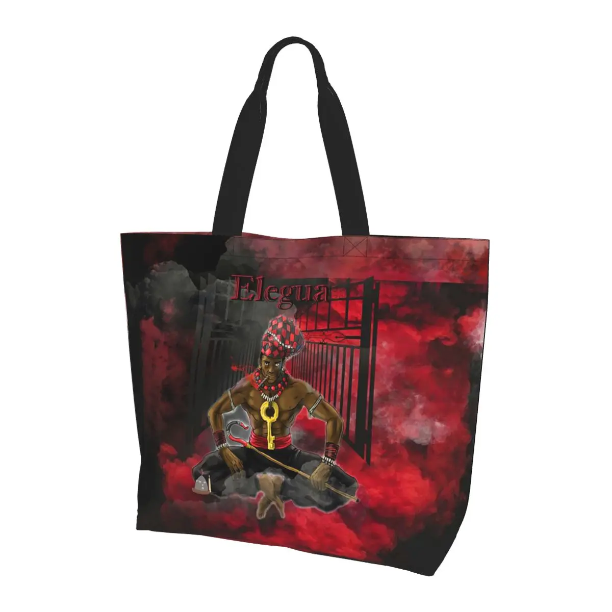 Elegua Owner Of The Crossroads Shopping Tote Bag Canvas Large Capacity Shoulder Bags Shopper Grocery Handbag for Women
Elegua Owner Of The Crossroads Shopping Tote Bag Canvas Large Capacity Shoulder Bags Shopper Grocery Handbag for Women