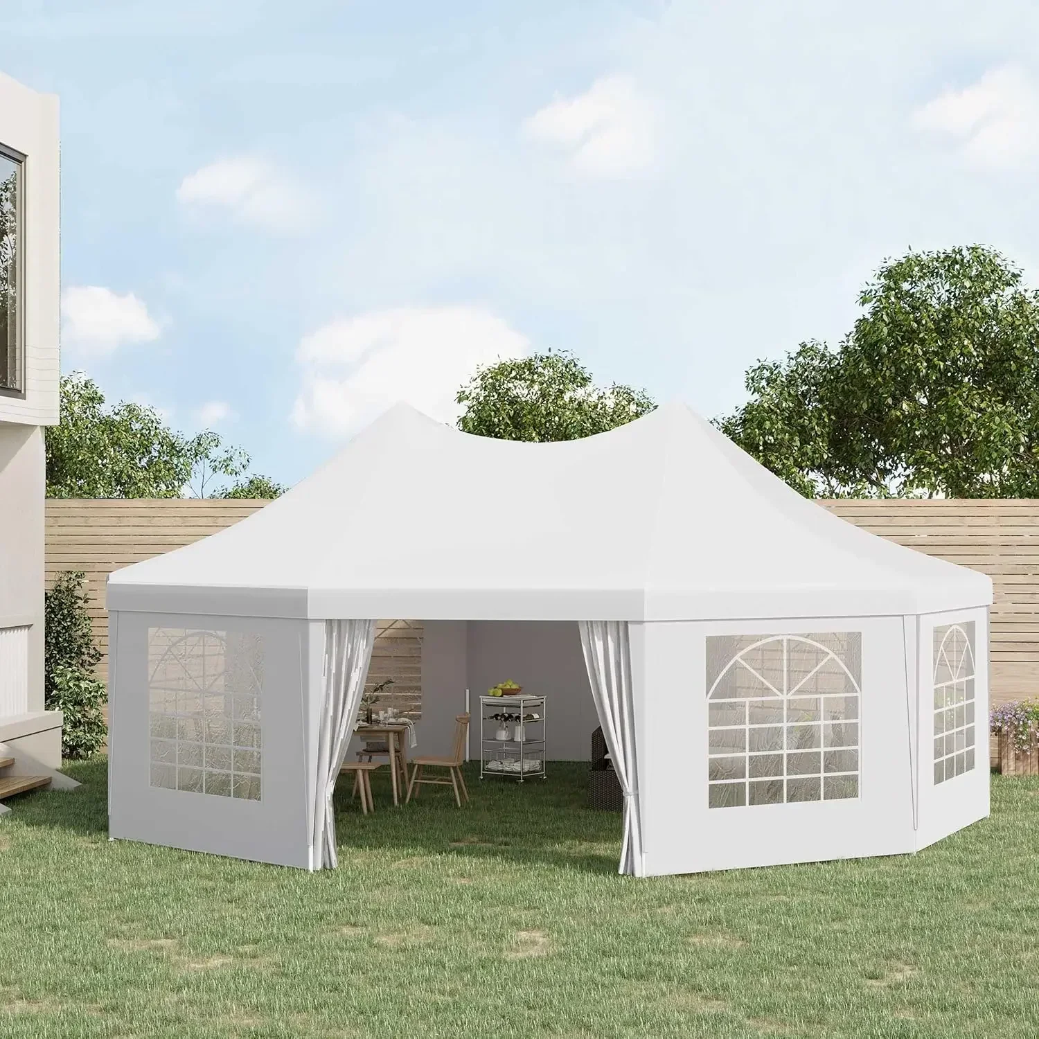 l 29 X 21 Ft Party Tent, Wedding Tent With Sidewalls, Heavy Duty Event Tent With 2 Doors And 8 Windows, Outdoor Gazebo Tent L
l 29 X 21 Ft Party Tent, Wedding Tent With Sidewalls, Heavy Duty Event Tent With 2 Doors And 8 Windows, Outdoor Gazebo Tent L