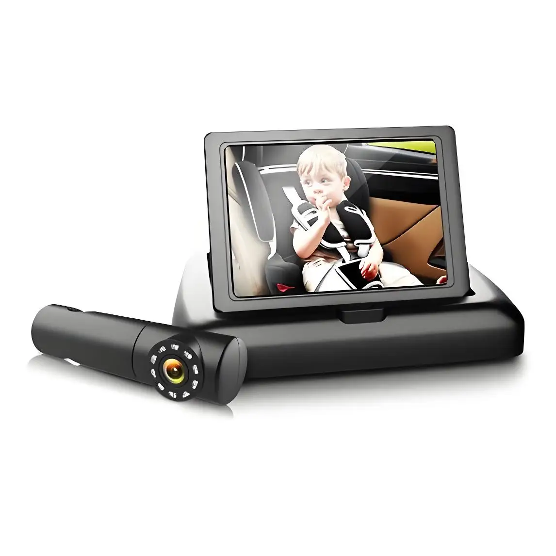 Foldable Baby Car Camera HD 4.3inch Monitor Car Mirror Infant Rear Facing Full View Clear Night Vision Baby Monitor for Kids pet
Foldable Baby Car Camera HD 4.3inch Monitor Car Mirror Infant Rear Facing Full View Clear Night Vision Baby Monitor for Kids pet