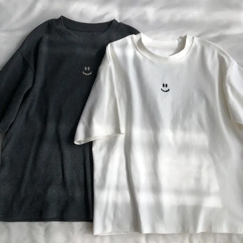 Women Clothing Cute Embroidery Short Sleeve T-shirt Summer Tops Casual Loose Basic Comfortable Pullovers
Women Clothing Cute Embroidery Short Sleeve T-shirt Summer Tops Casual Loose Basic Comfortable Pullovers