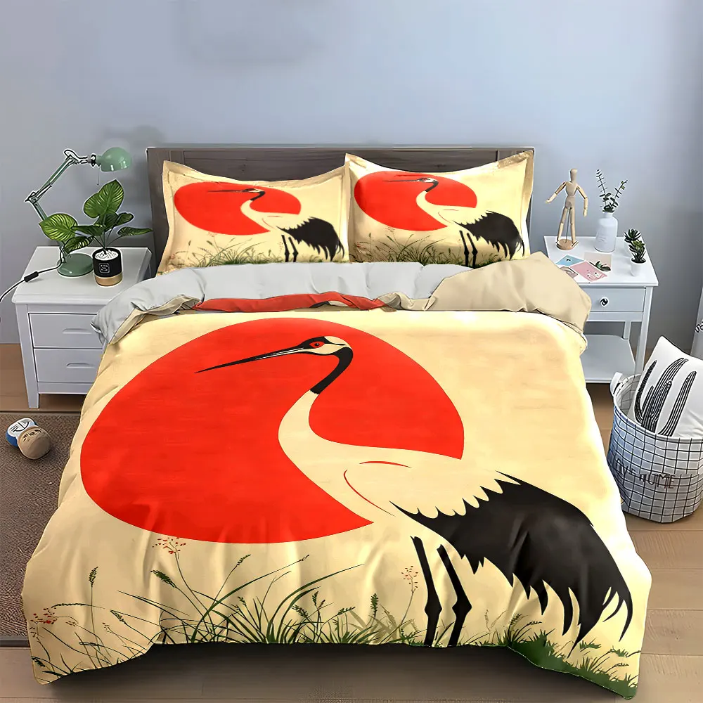Elegant Crane Art Decor Set Soft Comfortable Duvet Cover Bedding Set Included 1*Duvet Cover & 2*Pillowcases, gift
Elegant Crane Art Decor Set Soft Comfortable Duvet Cover Bedding Set Included 1*Duvet Cover & 2*Pillowcases, gift