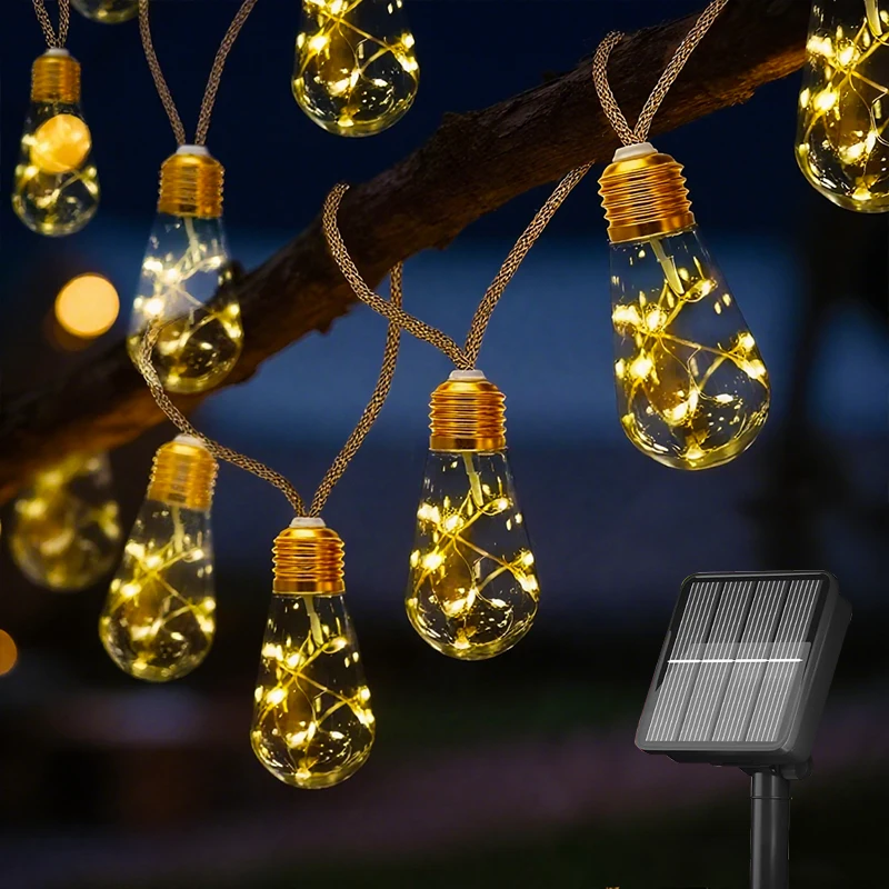 Винтажные солнечные уличные гирлянды из веревки и конопли с 10 небьющимися лампочками, водонепроницаемые, 8 режимов для садового забора, балкона, кемпинга
Винтажные солнечные уличные гирлянды из веревки и конопли с 10 небьющимися лампочками, водонепроницаемые, 8 режимов для садового забора, балкона, кемпинга