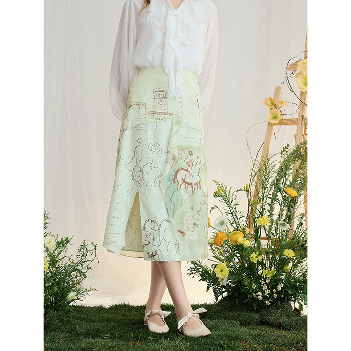 Summer Chic High-Waisted Retro Print Slit Midi Skirt
Summer Chic High-Waisted Retro Print Slit Midi Skirt