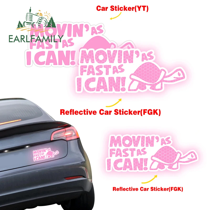 EARLFAMILY Move Fast As I Can Caravan Car Reflective Stickers Anime Turtle Laptop Cute Motorcycle Decal RV Waterproof Graphics
EARLFAMILY Move Fast As I Can Caravan Car Reflective Stickers Anime Turtle Laptop Cute Motorcycle Decal RV Waterproof Graphics
