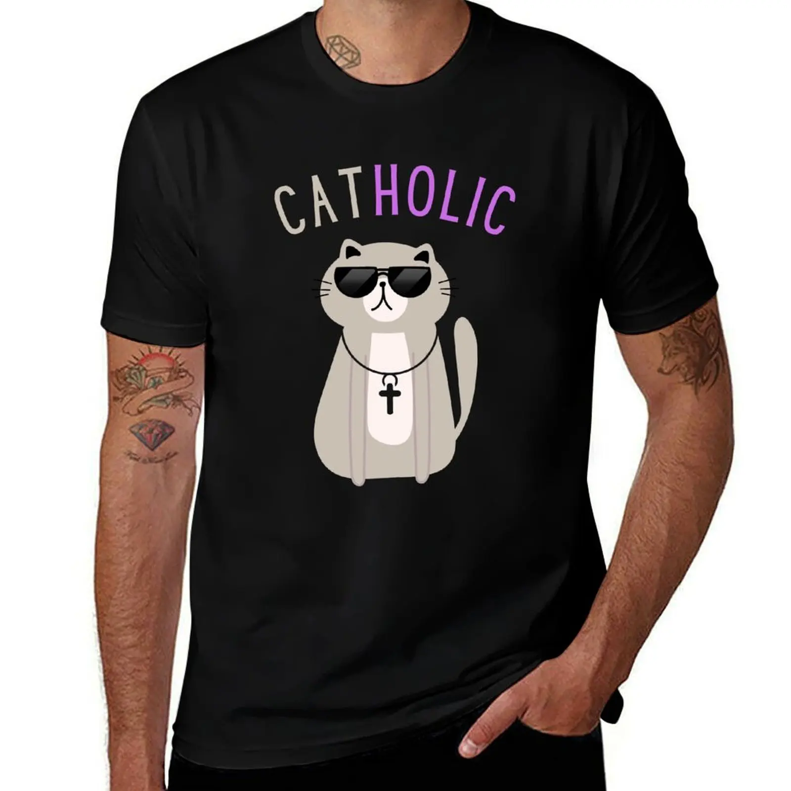 Catholic Cat - Funny T-Shirt t shirts for man graphic funny mens graphic t shirts cotton t shirt man T-shirt
Catholic Cat - Funny T-Shirt t shirts for man graphic funny mens graphic t shirts cotton t shirt man T-shirt