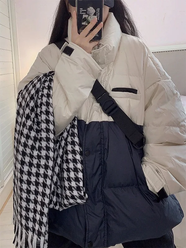 Мужская утепленная хлопковая куртка-пуховик оверсайз с воротником-стойкой, осенне-зимняя, модная, в стиле колор-блок, утолщенная
Мужская утепленная хлопковая куртка-пуховик оверсайз с воротником-стойкой, осенне-зимняя, модная, в стиле колор-блок, утолщенная