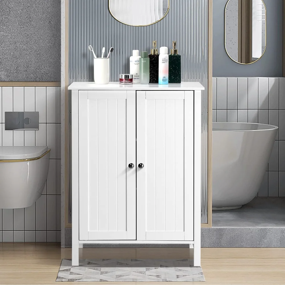 Bathroom Cabinet Free Standing Floor Storage with Double Door Adjustable Shelf Space Saver Decorative Modern Bathroom
Bathroom Cabinet Free Standing Floor Storage with Double Door Adjustable Shelf Space Saver Decorative Modern Bathroom