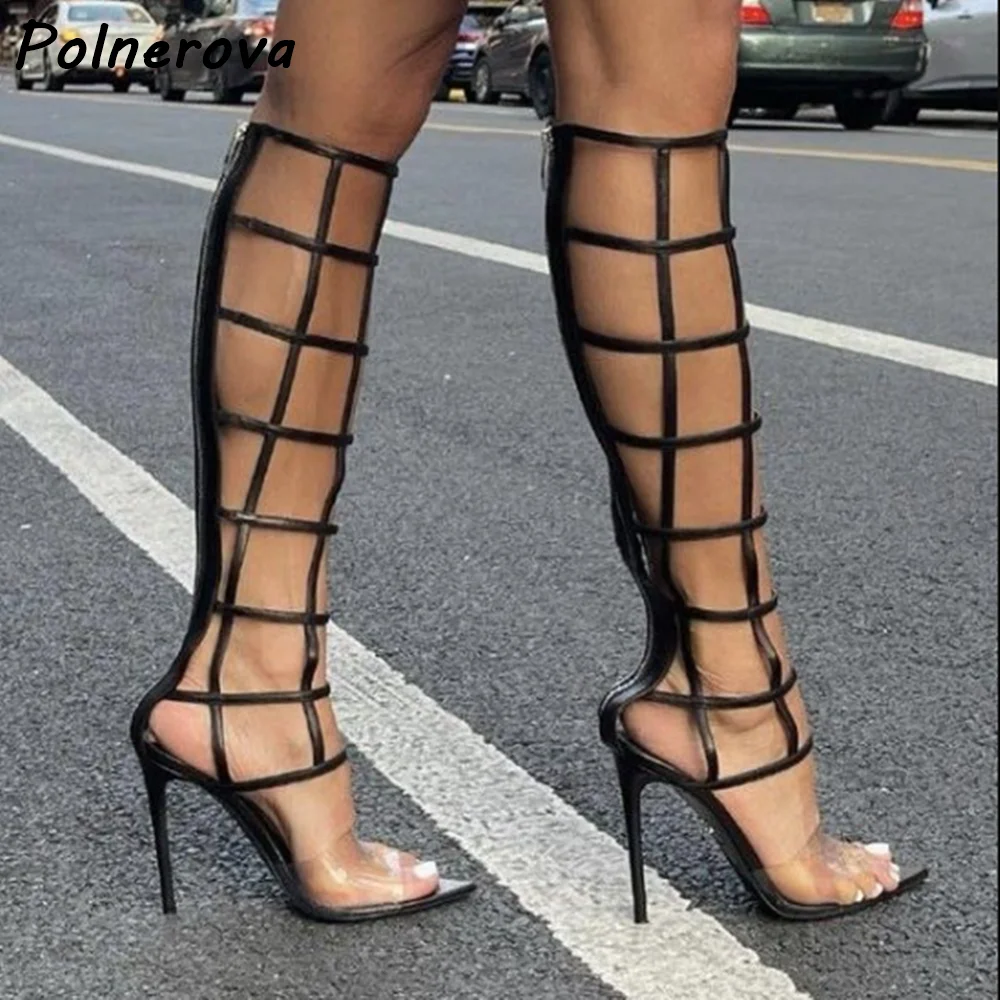Hollow Square Hollow Boots Pointy Toe Thin Heels Leather Back Zipper Sexy Summer Shoes Women's Solid Concise Stiletto Shoes
Hollow Square Hollow Boots Pointy Toe Thin Heels Leather Back Zipper Sexy Summer Shoes Women's Solid Concise Stiletto Shoes