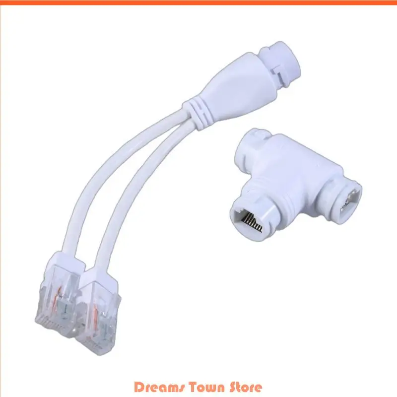 HX6A POE Camera Cable Connectors Splitters 2-in-1 Networking Cable Connectors Three-way RJ45 Head POE Camera Install
HX6A POE Camera Cable Connectors Splitters 2-in-1 Networking Cable Connectors Three-way RJ45 Head POE Camera Install