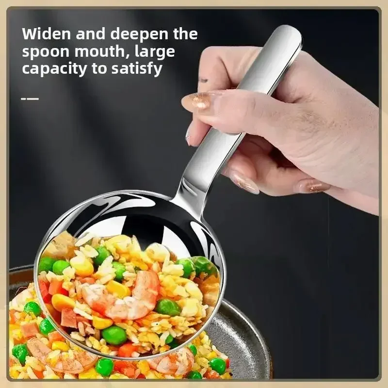 201 Stainless Steel Deepen Tablespoons Soup Ladle Short Handle Large Ramen Bouillon Spoon Kitchen Tableware Cooking Utensils
201 Stainless Steel Deepen Tablespoons Soup Ladle Short Handle Large Ramen Bouillon Spoon Kitchen Tableware Cooking Utensils