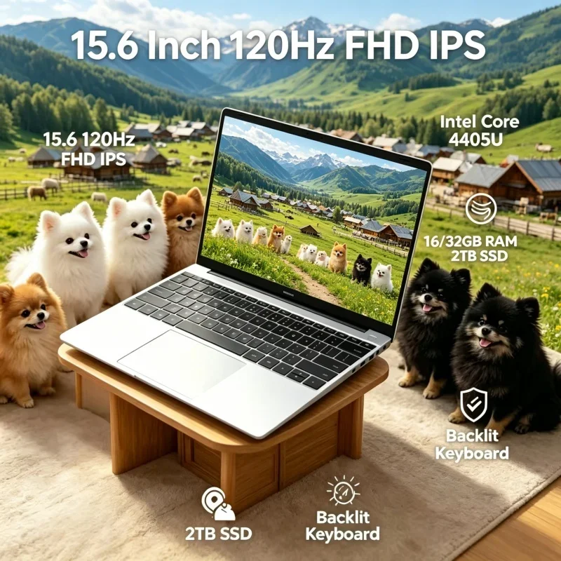 Trending Chic 15.6 Inch Laptop 120Hz IPS Intel 4405U 16/32GB RAM Backlit Keyboard
Trending Chic 15.6 Inch Laptop 120Hz IPS Intel 4405U 16/32GB RAM Backlit Keyboard