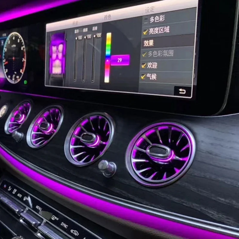 Auto Led Interior Air Conditioning Turbine Air Vent 64 Colors Ambient Lights For Mercedes Benz E-class W213
Auto Led Interior Air Conditioning Turbine Air Vent 64 Colors Ambient Lights For Mercedes Benz E-class W213