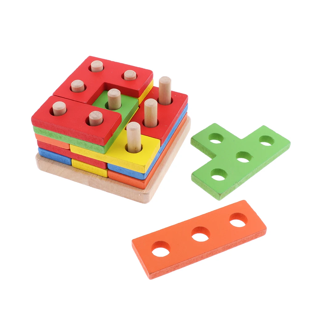Stacking Color Blocks Wooden Puzzle Toy Geometric Shapes for Children Learning and Educational Games
Stacking Color Blocks Wooden Puzzle Toy Geometric Shapes for Children Learning and Educational Games