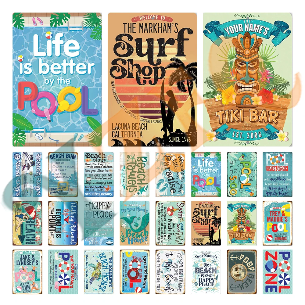 Beach Towels Pool Rules Metal Tin Sign Poster For Beach Surf Outdoor Vintage Wall Decor Customizable 8X12 Inch T-064A
Beach Towels Pool Rules Metal Tin Sign Poster For Beach Surf Outdoor Vintage Wall Decor Customizable 8X12 Inch T-064A